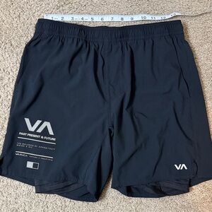 Men's Black RVCA Shorts with liner